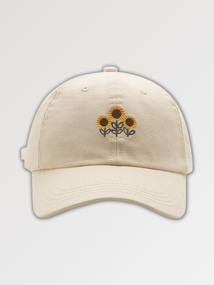 Sunflower' Embroidered Cap