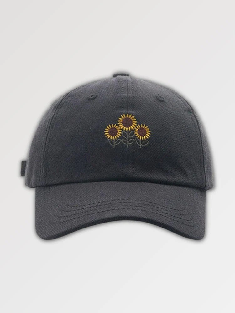 Sunflower' Embroidered Cap - Image 2