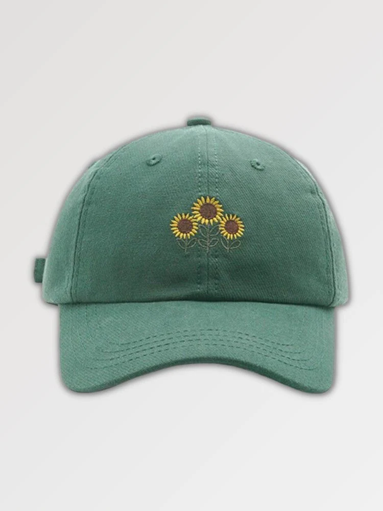 Sunflower' Embroidered Cap - Image 3