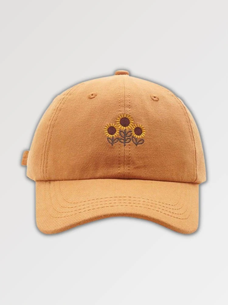 Sunflower' Embroidered Cap - Image 4