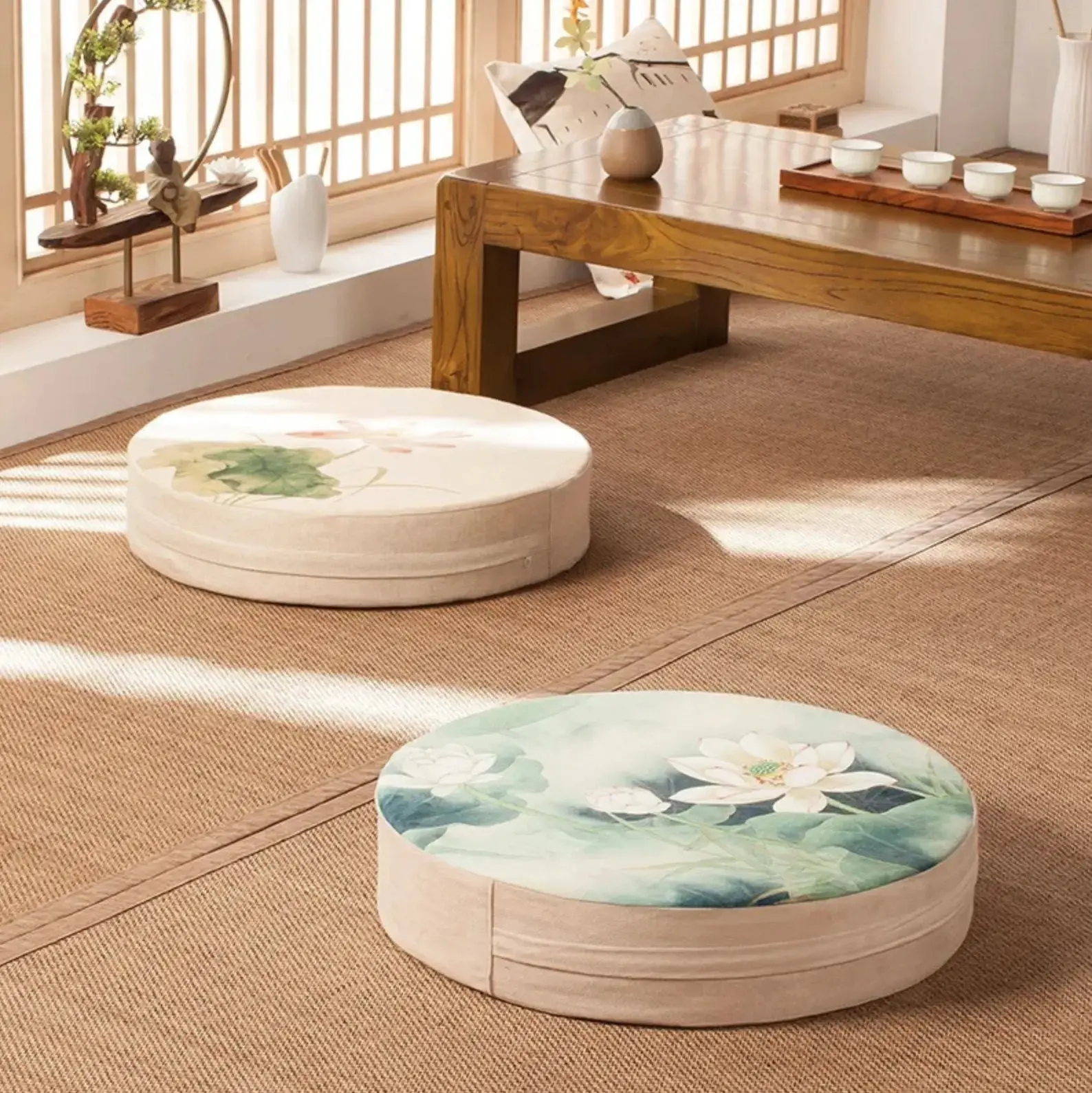 Japanese flower cushion 'Narashino' - Image 4