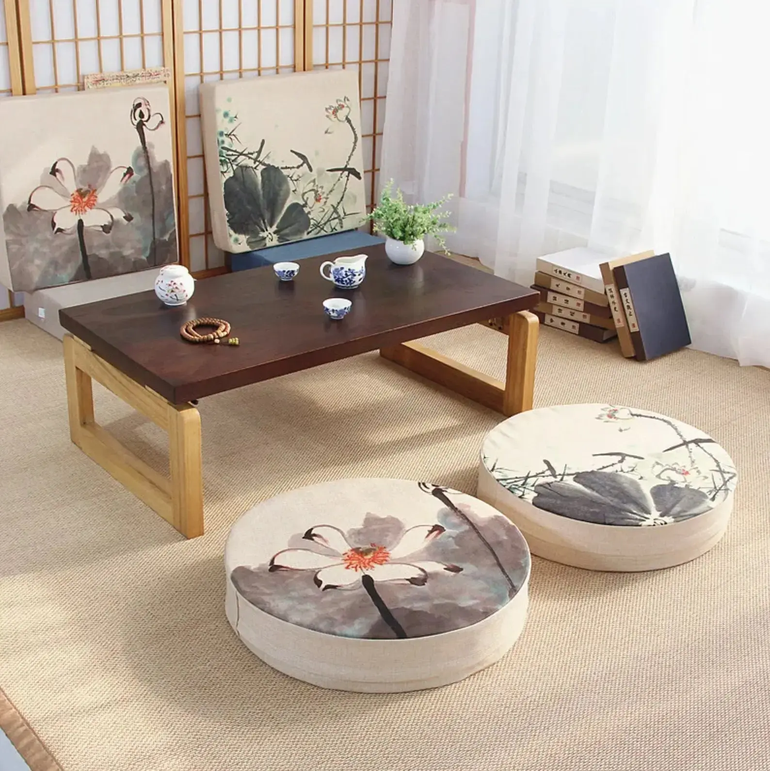Japanese flower cushion 'Narashino' - Image 5