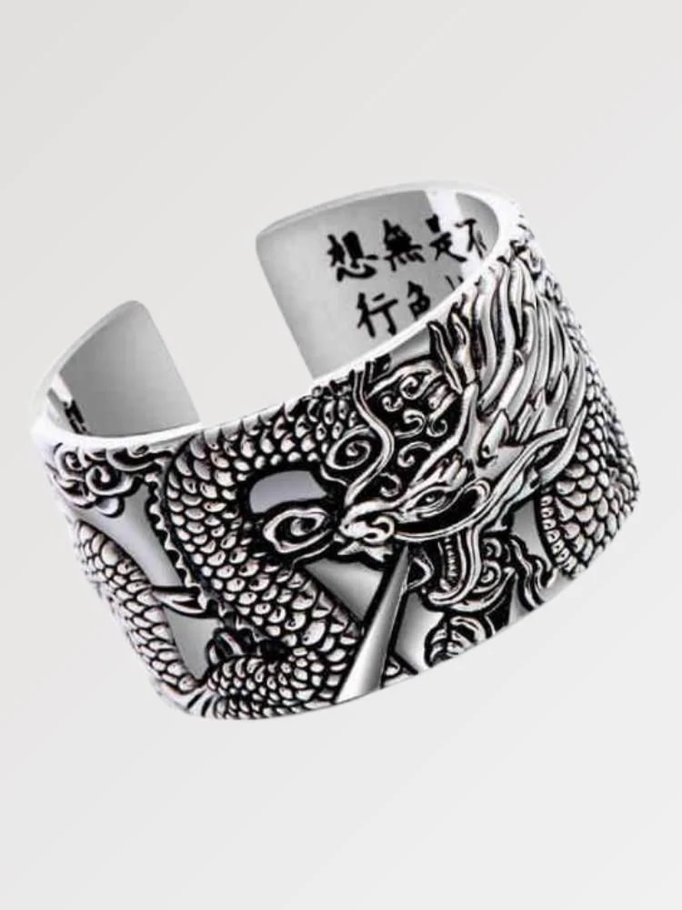 Ryujin' Silver Dragon Ring