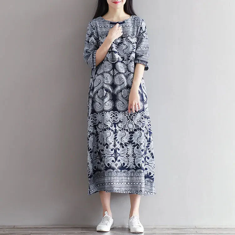 Japanese Pattern Dress 'Agomori' - Image 4