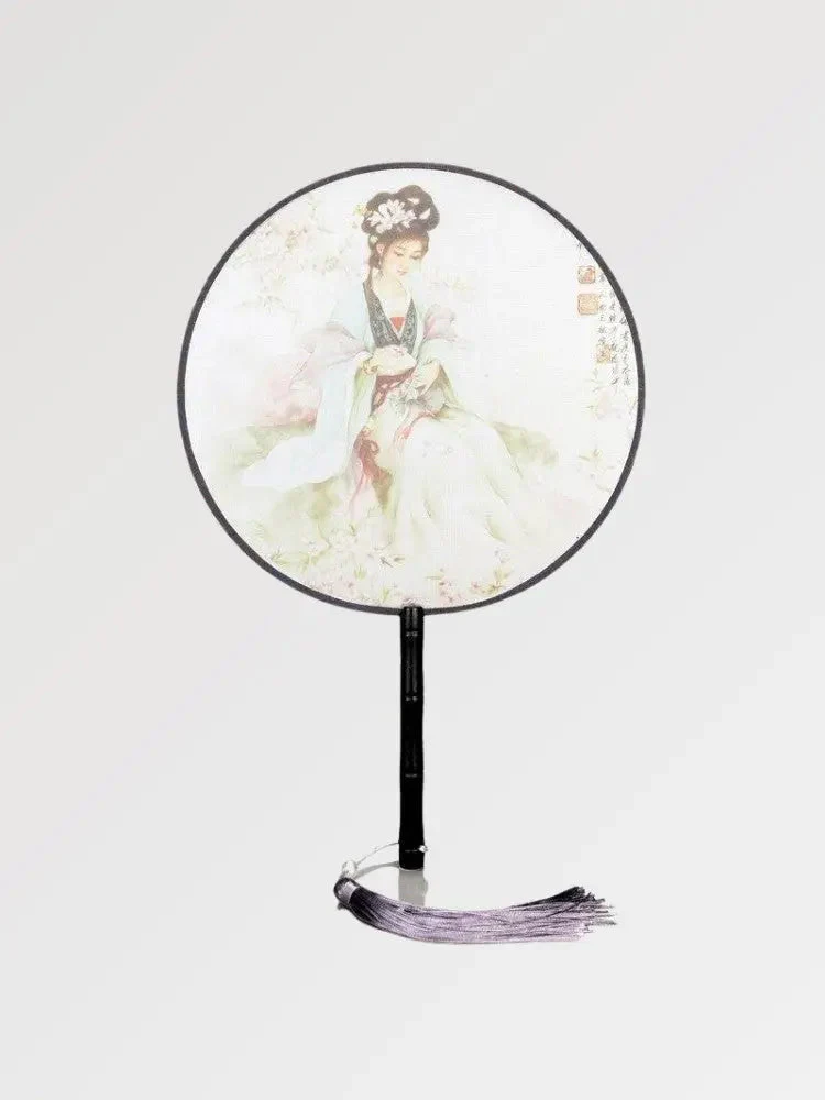 Round Japanese Geisha Fan 'Iwakura
