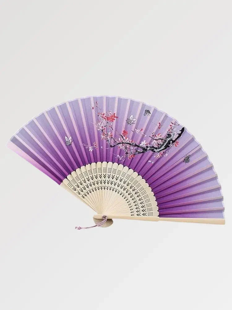 Tsushima' Japanese Fabric Fan - Image 3
