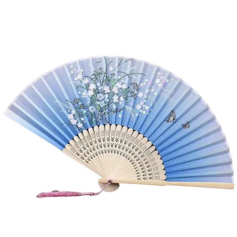 Light Blue Japanese Fan 'Miyazu - Image 2