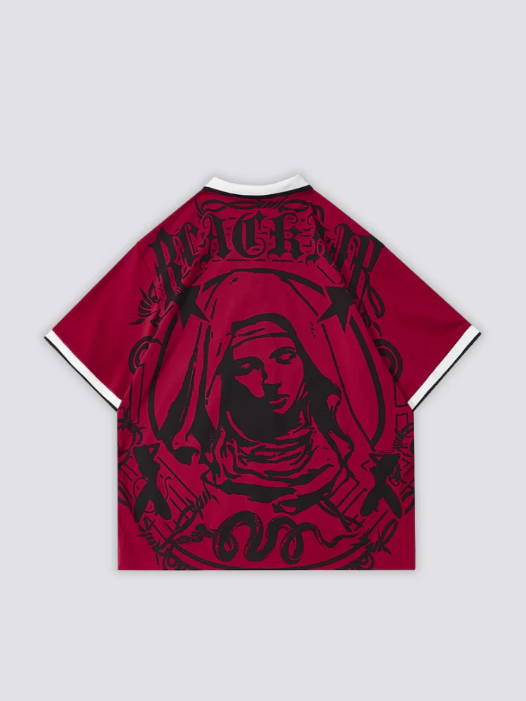 Graphic Polo Shirt - 生々しい - Image 3