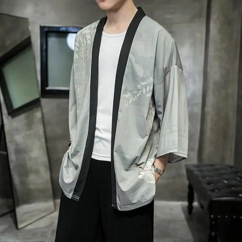 Grey Kimono Jacket 'Tamotsu' - Image 3