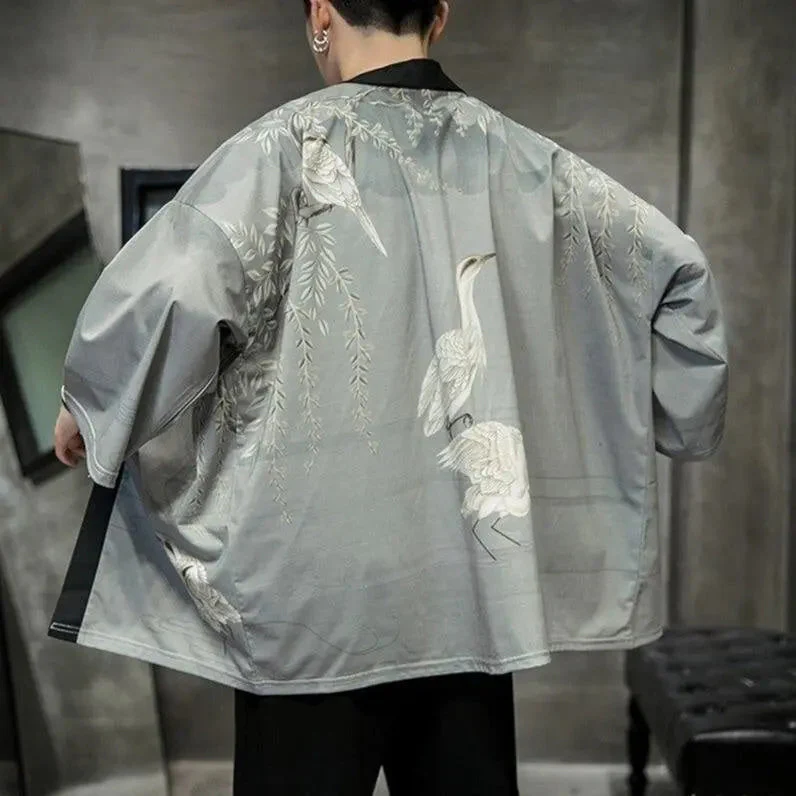 Grey Kimono Jacket 'Tamotsu' - Image 4