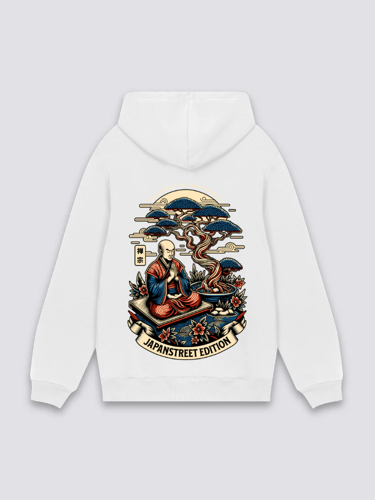 Hoodie with Japanese Print - プリント - Image 2