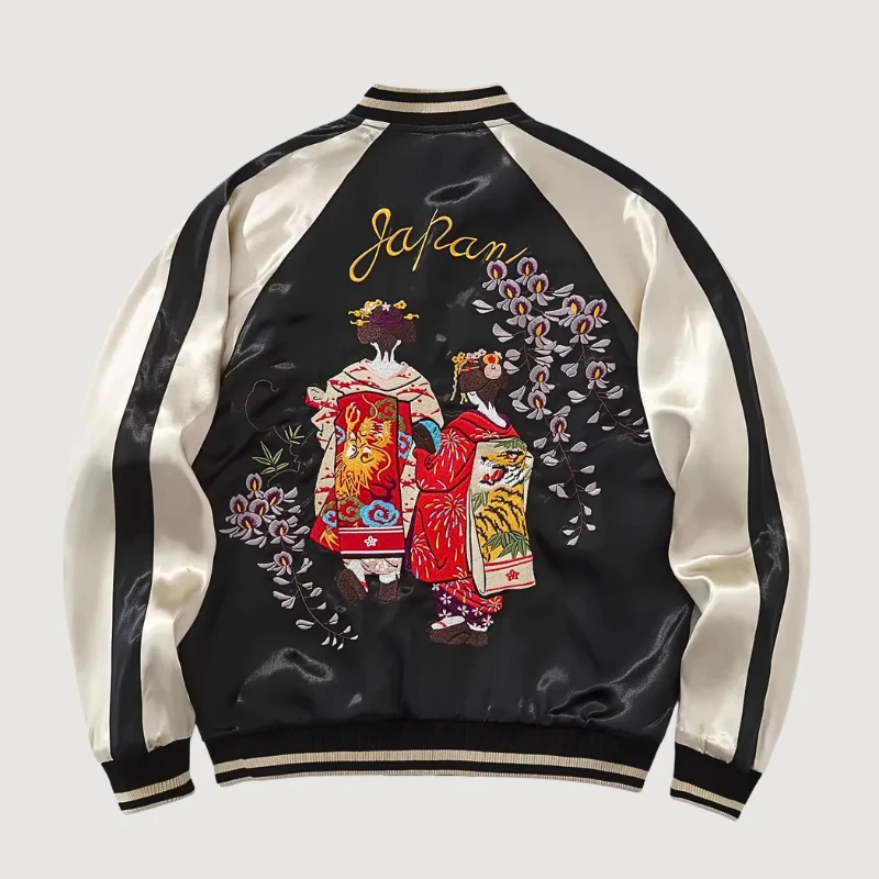 Japanese Embroidered Sukajan 'Hanamachi' - Image 2