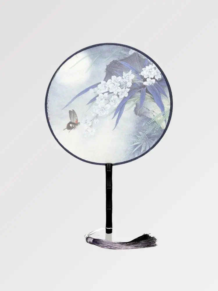 Round Pastel Japanese Fan 'Inazawa'