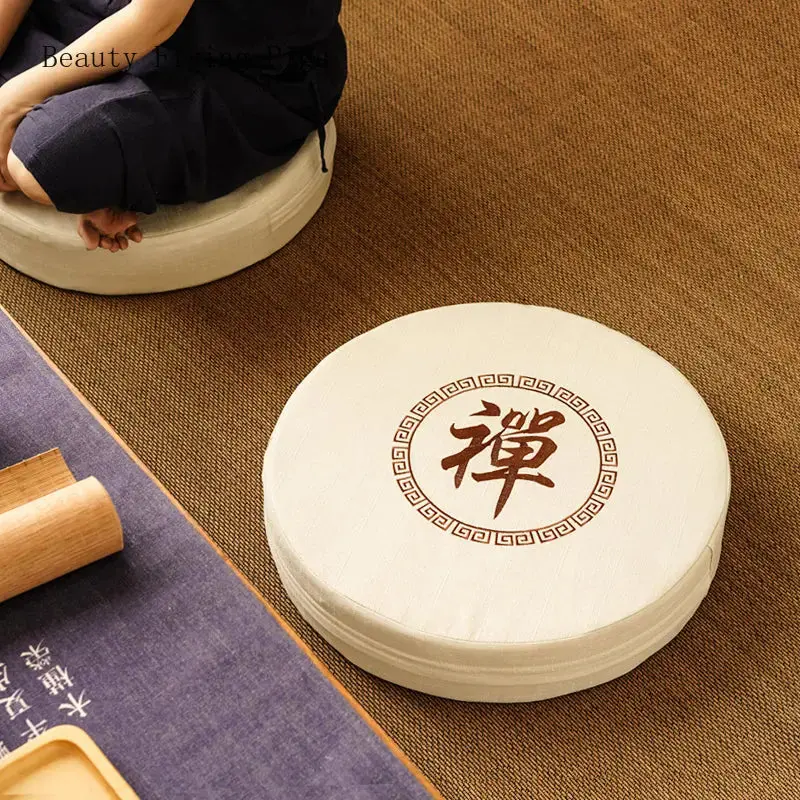 Round japanese meditation cushion 'Shusu' - Image 2