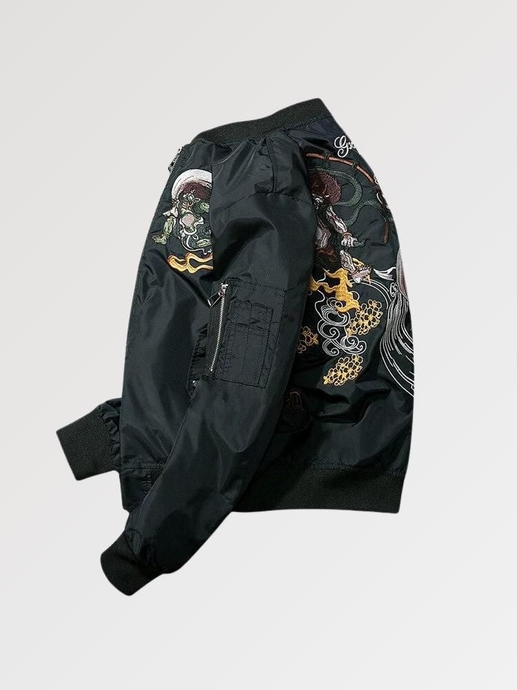 Japanese Streetwear Bomber Jacket 'Yokai' - Image 4