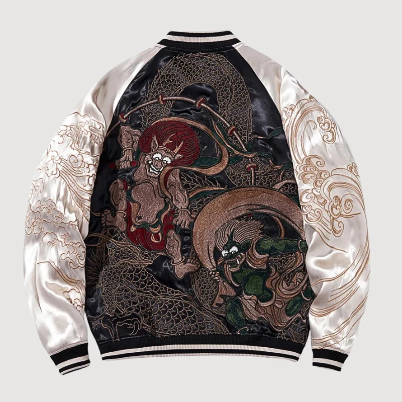 Japanese Yokai Sukajan 'Fujin Raijin' - Image 2