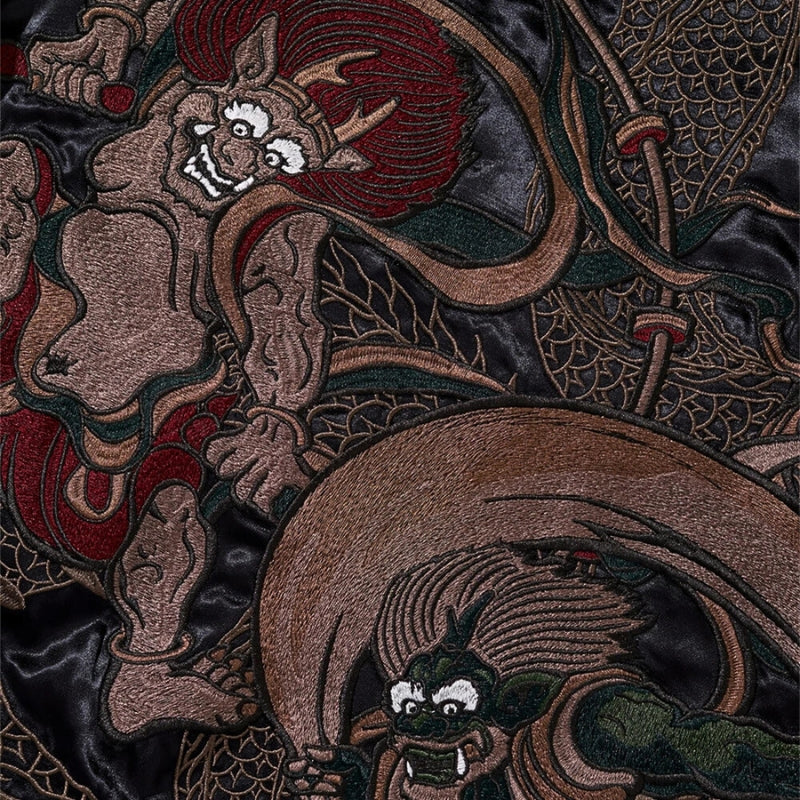 Japanese Yokai Sukajan 'Fujin Raijin' - Image 5