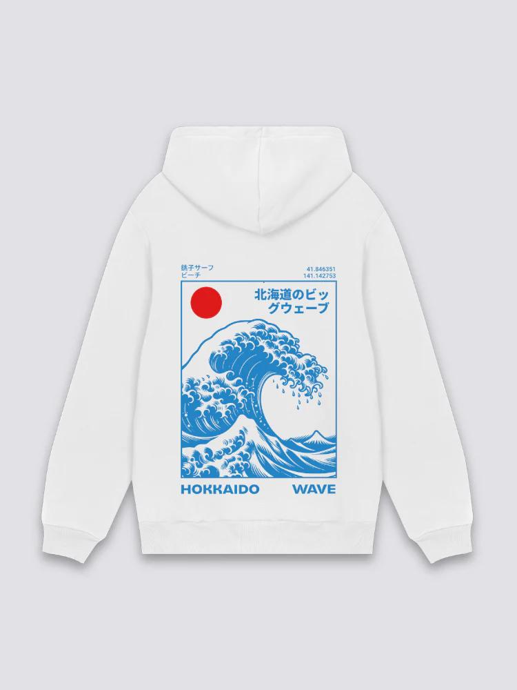 Kanagawa Wave Hoodie - 葛飾 北斎 - Image 2