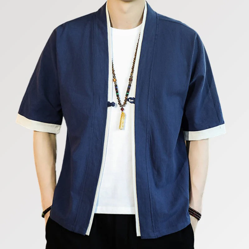 Kimono Jacket Men 'Blue Hideki' - Image 2