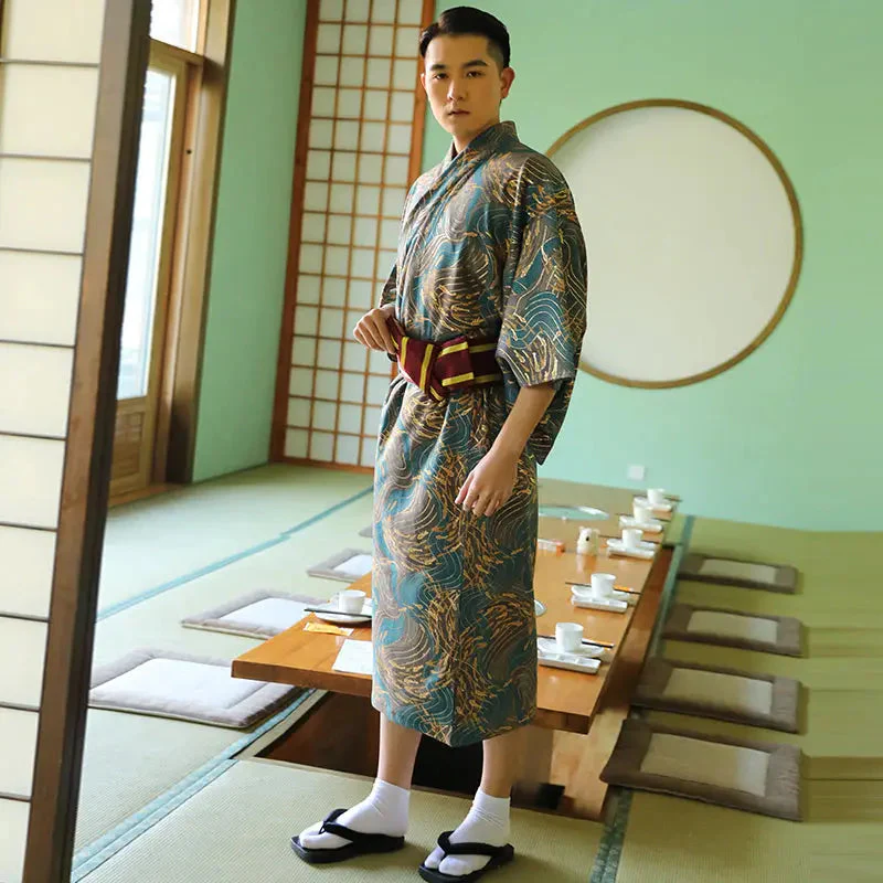 Men's Japanese Silk Kimono 'Koniya' - Image 3