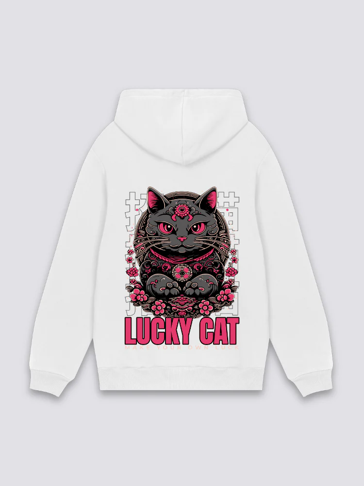 Maneki Neko Hoodie - 招き猫 - Image 2