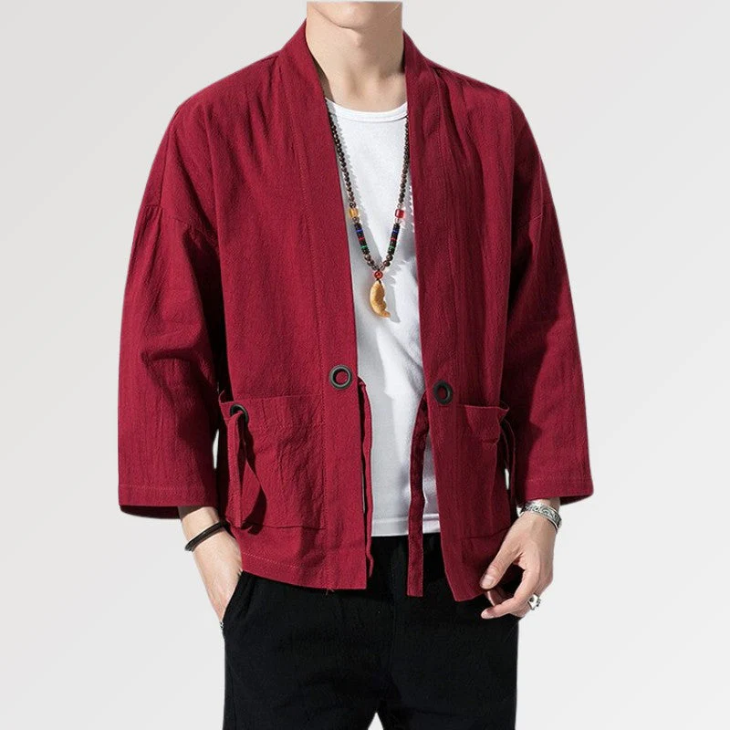 Red Kimono Jacket 'Yuudai' - Image 2