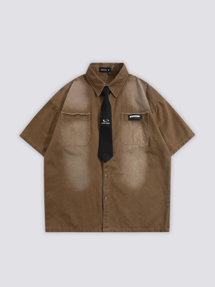 Shirt with Tie - ネクタイ - Image 2