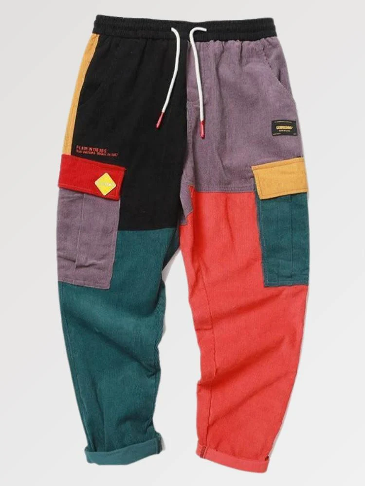 Streetwear Cargo Pants Mens 'Colometric' - Image 4