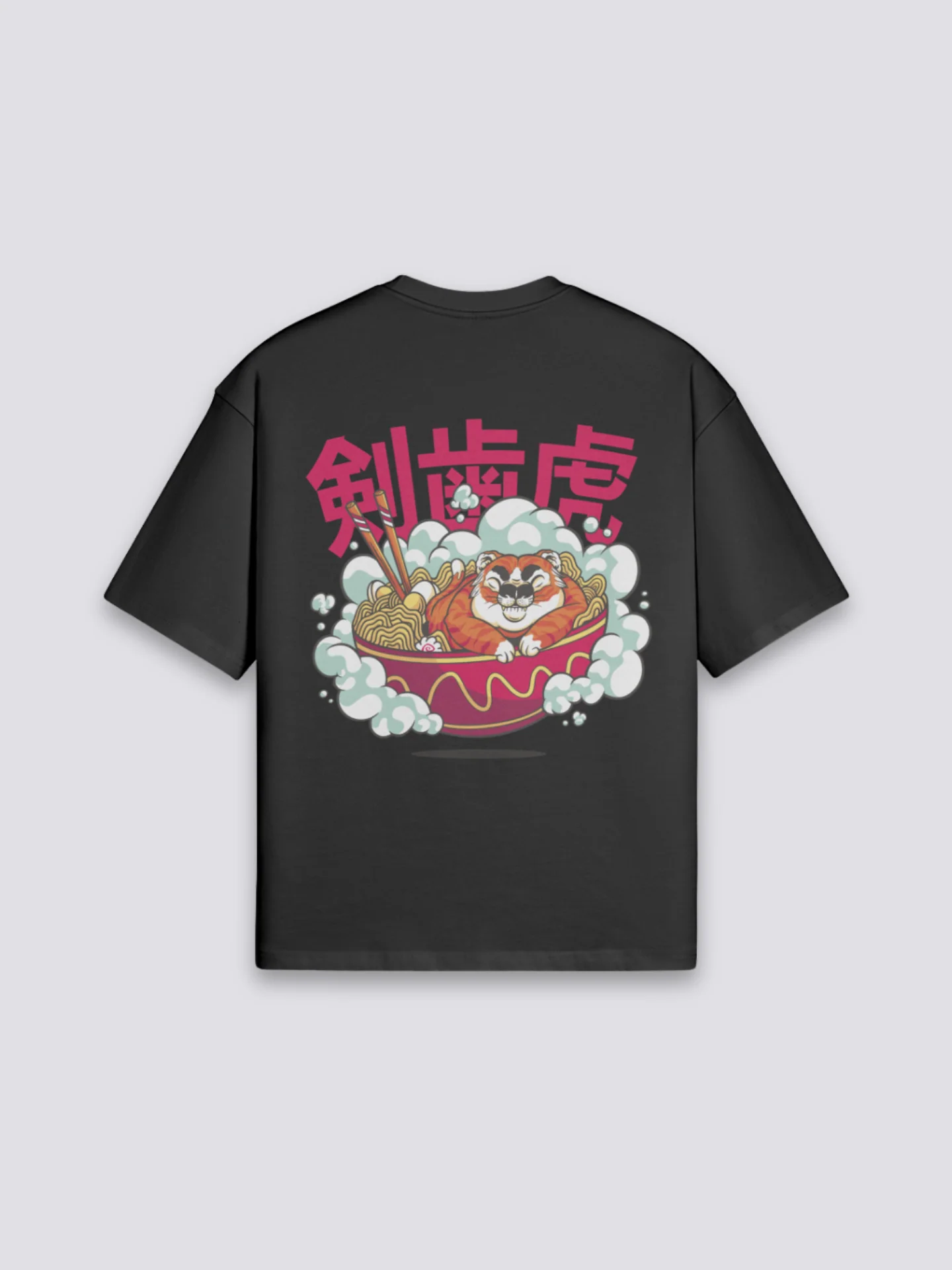T-Shirt with Japanese Writing - らーめん - Image 3