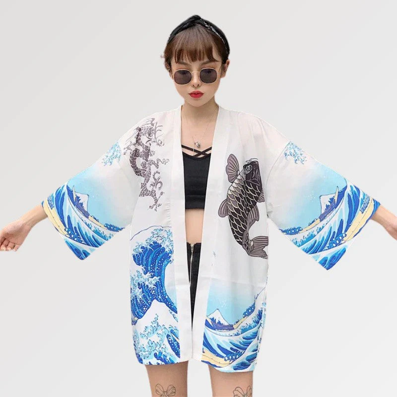 Women's Kimono Blouse 'Kanagawa' - Image 3