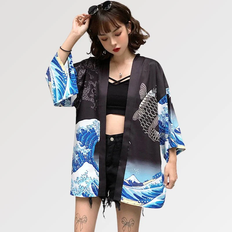 Women's Kimono Blouse 'Kanagawa' - Image 4